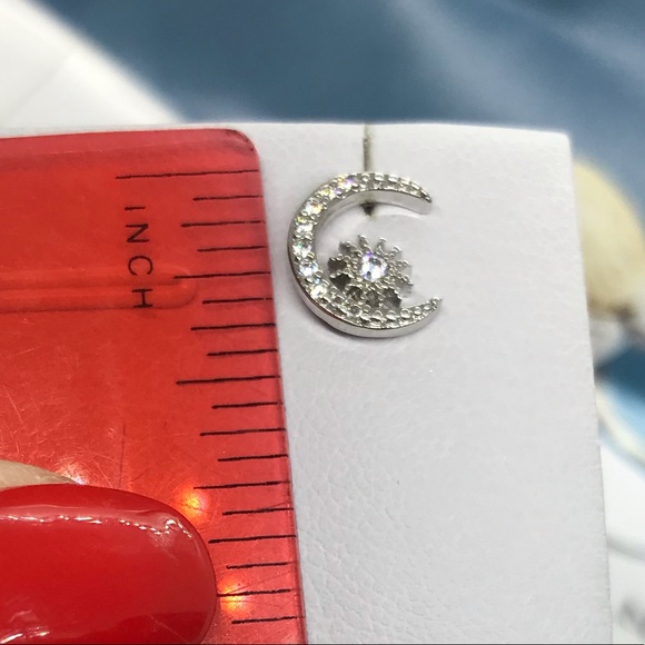 π Sterling Silver 925 Star βοΈ Moon π Stud Earrings - Picture 5 of 5